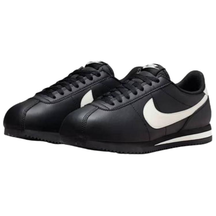 Nike Cortez Leather Black White — фото 2