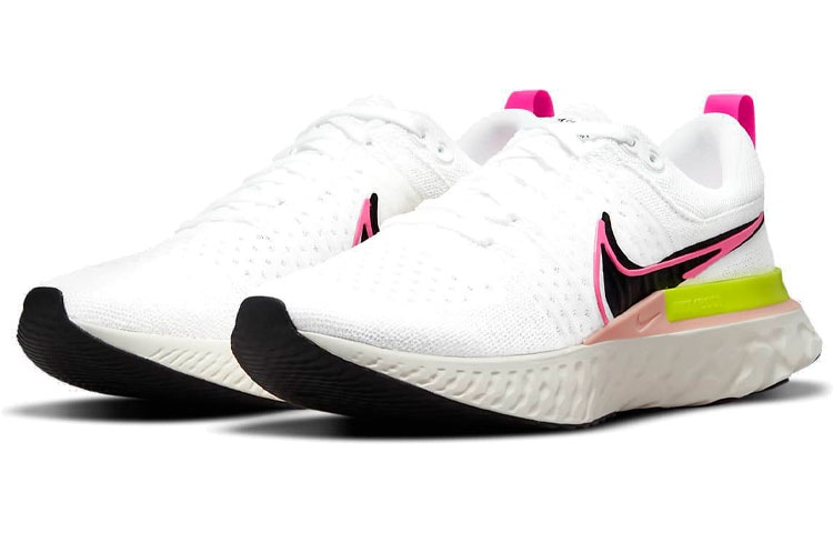 Nike React Infinity Run Flyknit 2 White Black Pink — фото 2