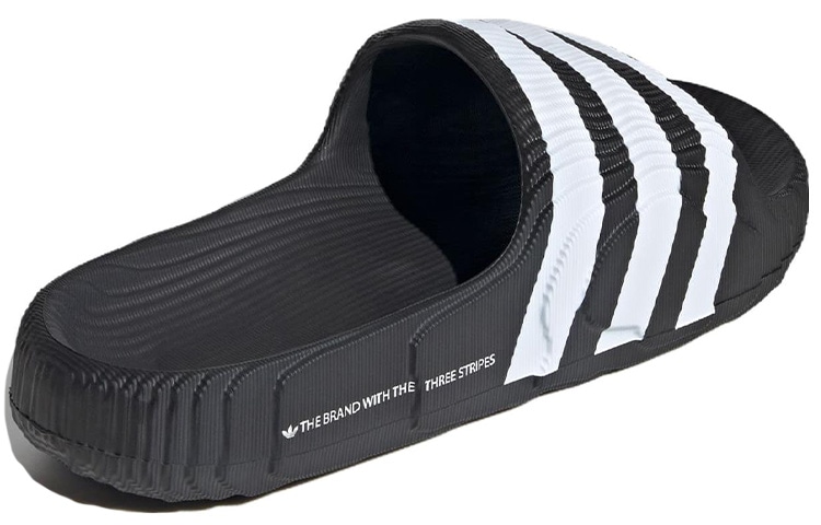Adidas Adilette 22 Black White — фото 3