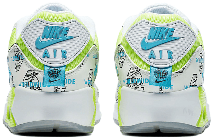 Nike Air Max 90 Worldwide Pack White Blue Yellow — фото 4