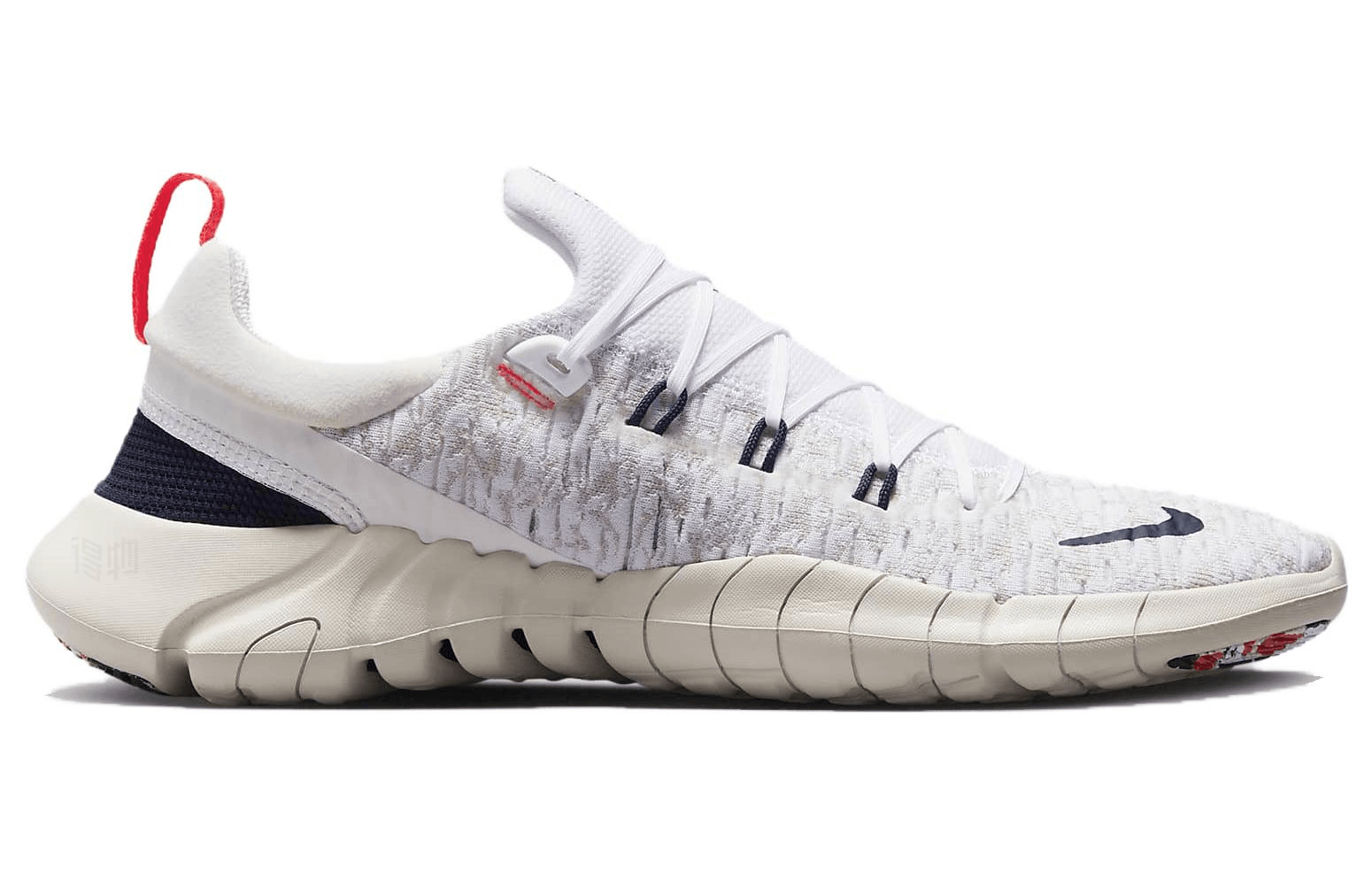 Nike Free Run 5 White Black — фото 1