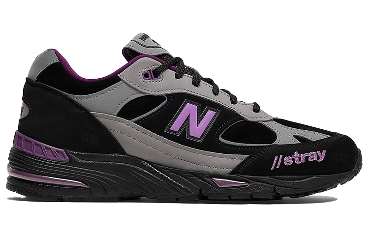 New Balance 991 Black Grey Purple — фото 1