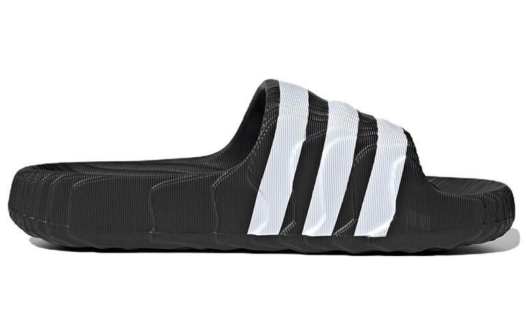 Adidas Adilette 22 Black White — фото 1