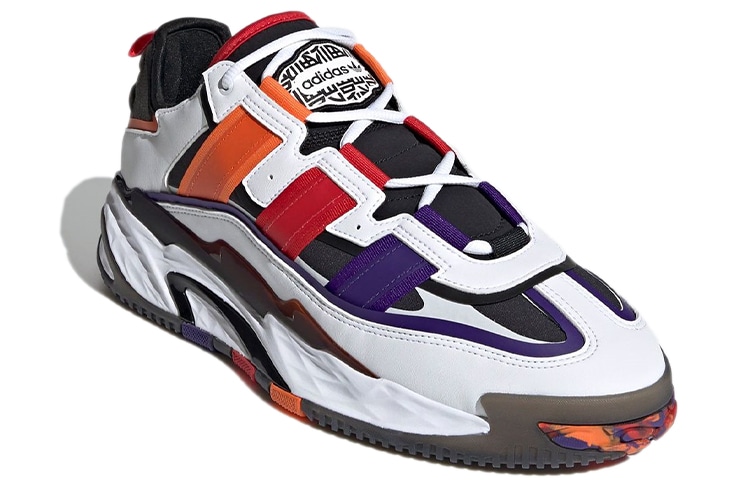 Adidas Niteball White Purple Orange — фото 2
