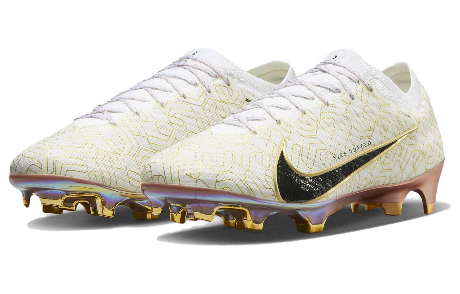 Nike Mercurial Vapor 15 Elite FG White Black Gold — фото 2