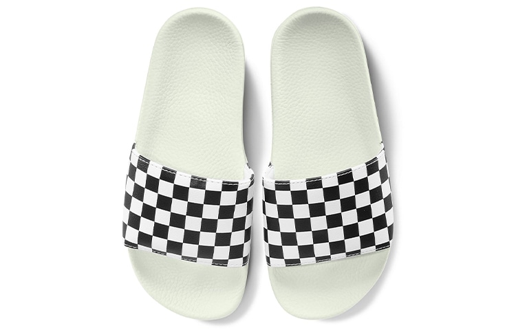 Vans Slide-On White Black Checkerboard — фото 4