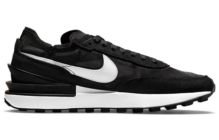Nike Waffle One Black White — фото 1