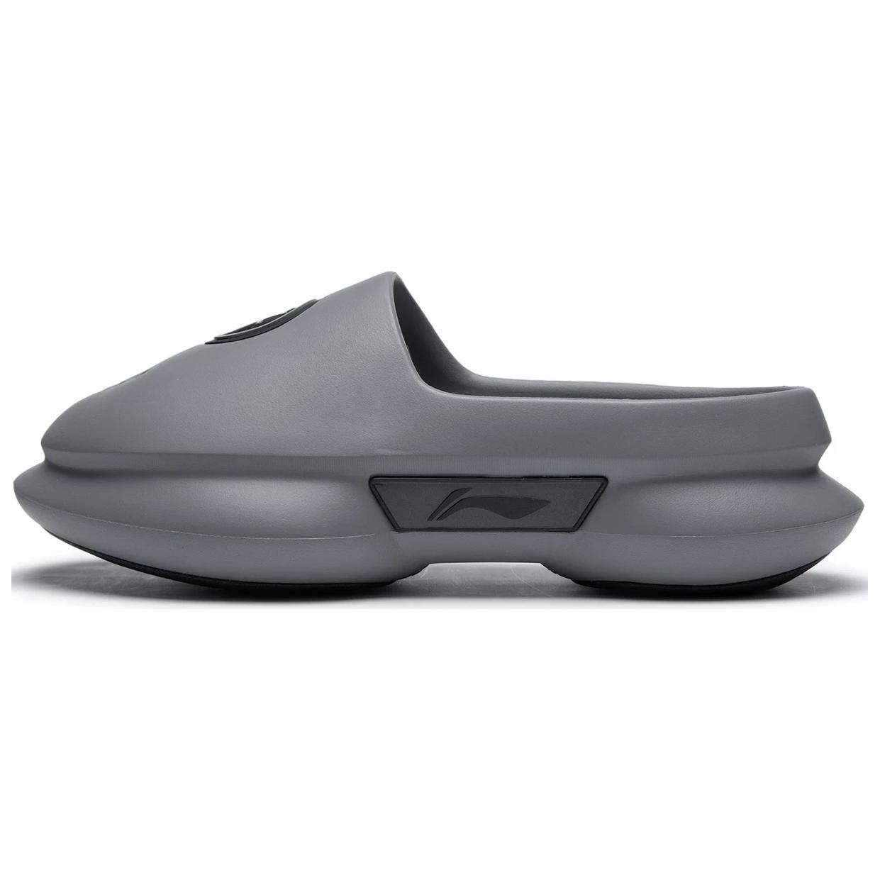 李宁 LiNing Comfort Thick Sole Slide Sandals Gray
