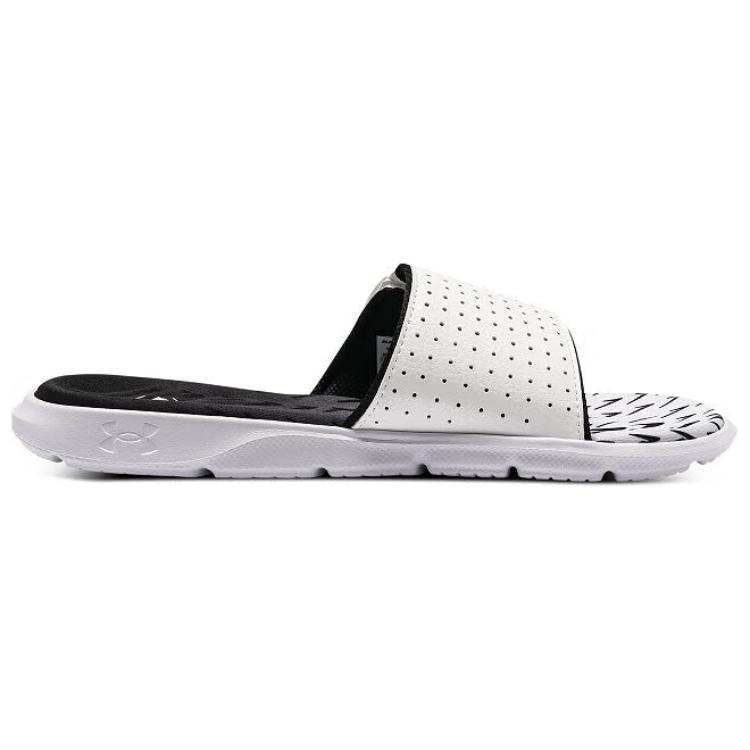 Under Armour Slides Black White — фото 1