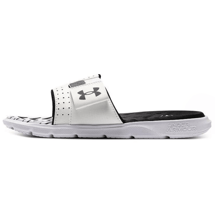 Under Armour Slides Black White