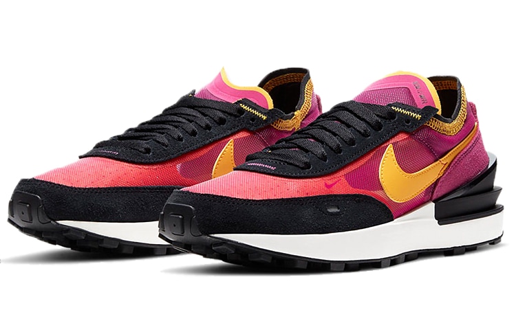 Nike Waffle One Black Purple Gold — фото 2