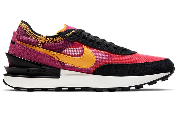 Nike Waffle One Black Purple Gold — фото 1