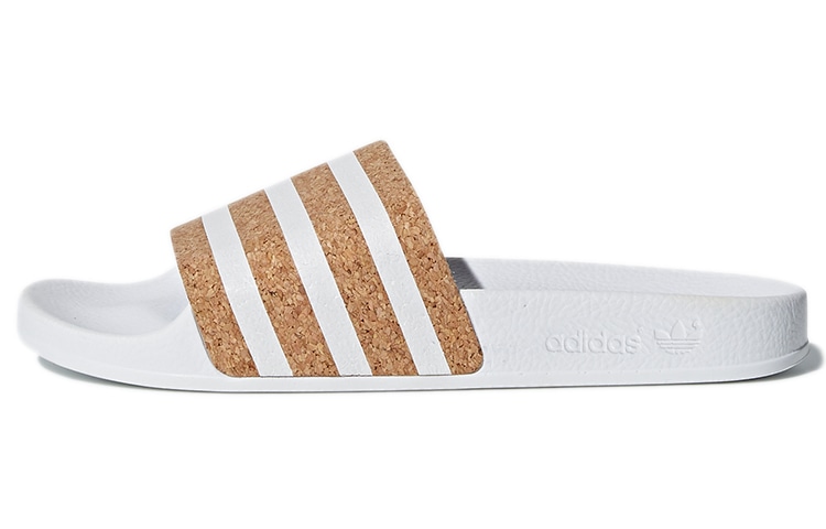 Adidas Adilette White Brown