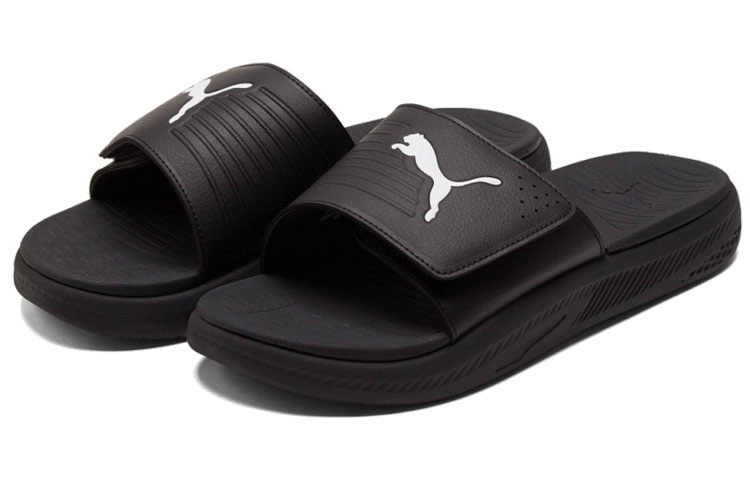 Puma Softride Slide Black White — фото 2