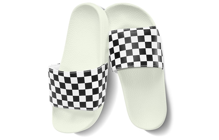 Vans Slide-On White Black Checkerboard — фото 3