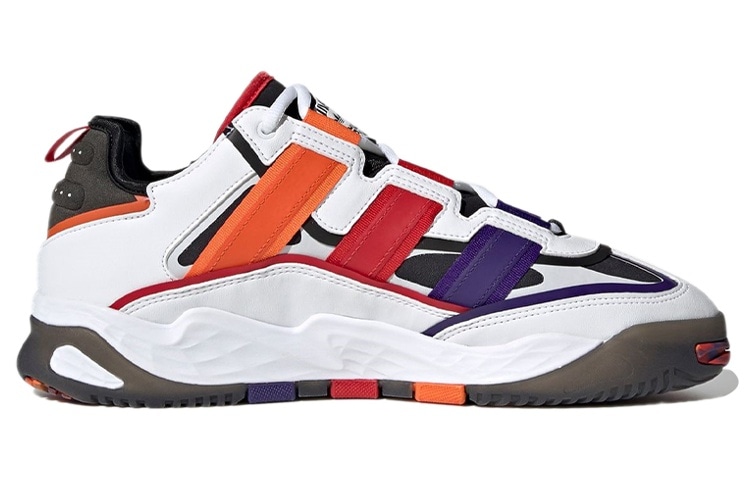 Adidas Niteball White Purple Orange — фото 1