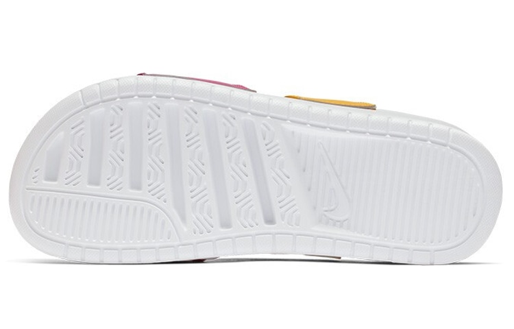 Nike Benassi Duo Ultra Slide White Yellow Pink — фото 3