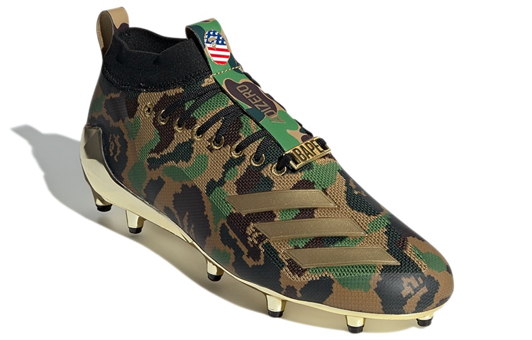 Adidas Bape x adidas Cleats Brown Green — фото 2