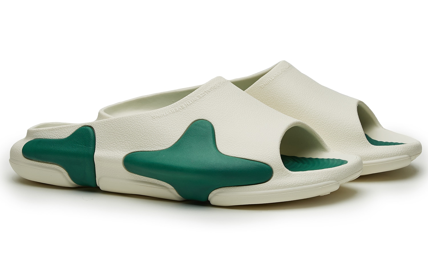 Eqlz Nowre x EQLZ Equalizer Oasis EVA Slides White Green — фото 2