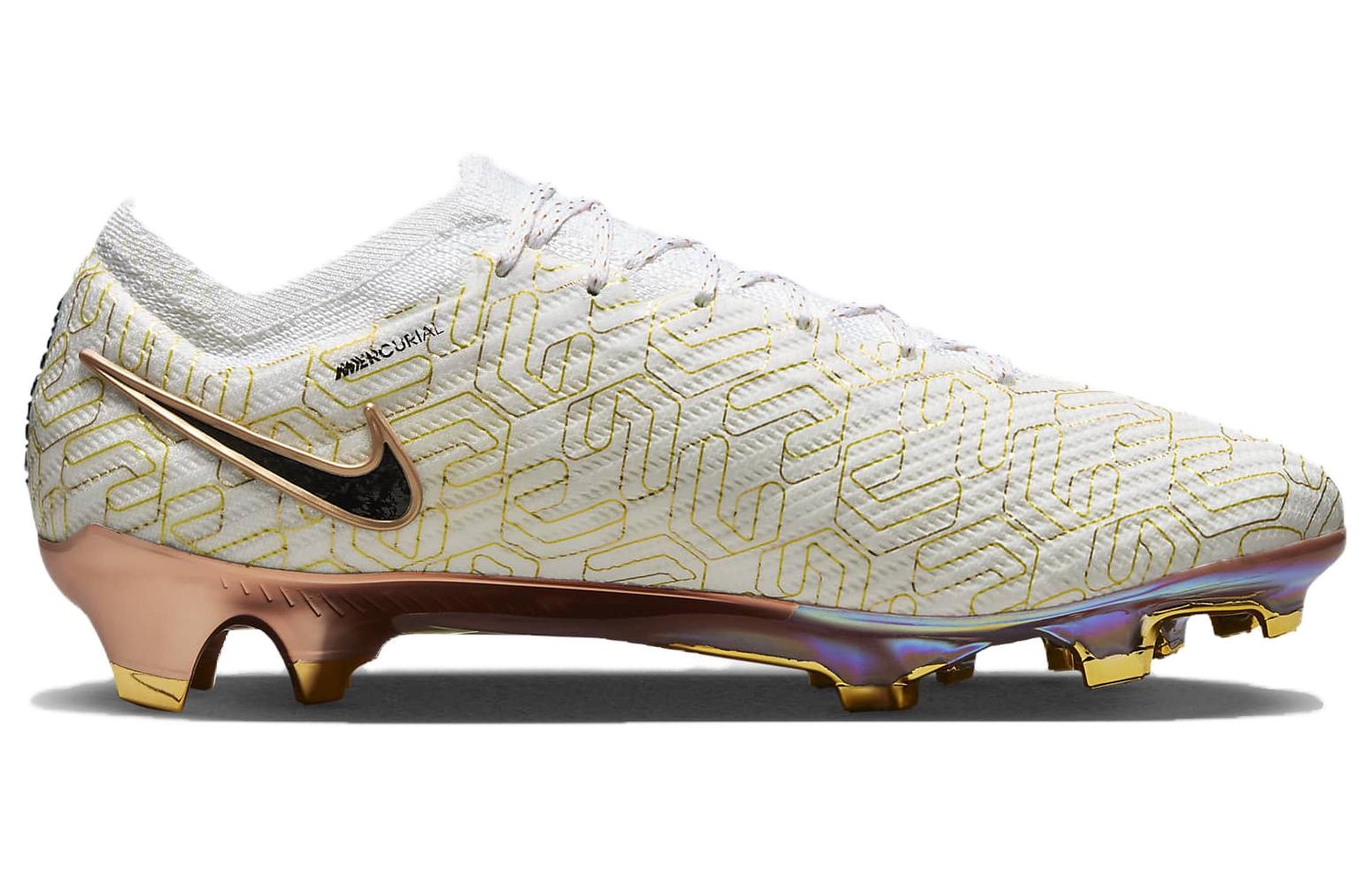 Nike Mercurial Vapor 15 Elite FG White Black Gold — фото 1