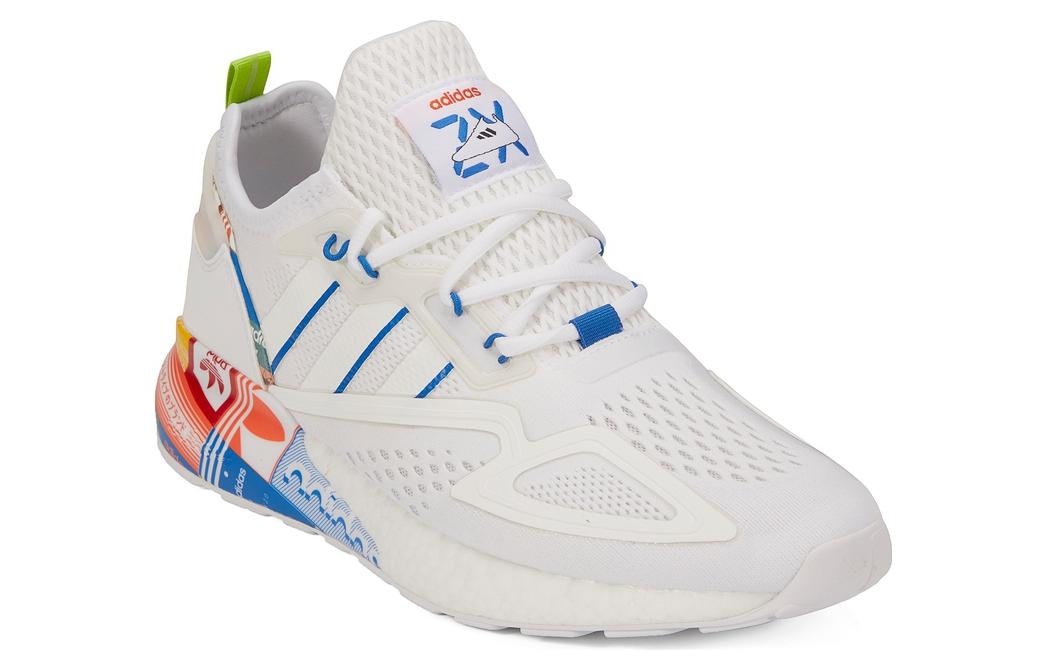 adidas originals adidas ZX 2K Boost White Blue Orange — фото 2