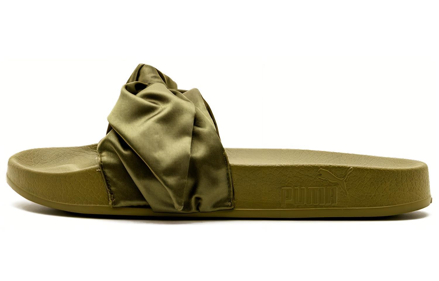 PUMA Rihanna Fenty Bow Slide Olive Brown