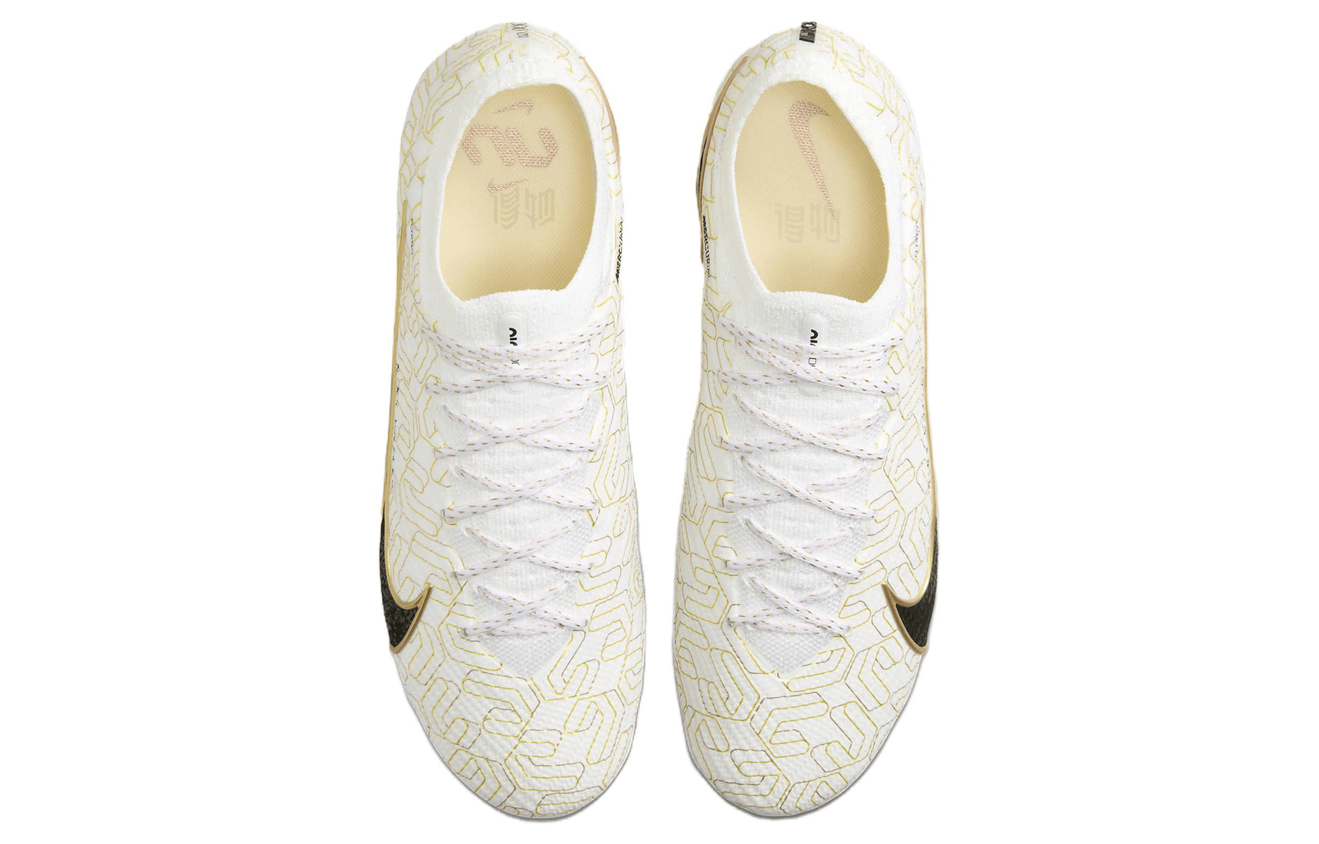 Nike Mercurial Vapor 15 Elite FG White Black Gold — фото 3