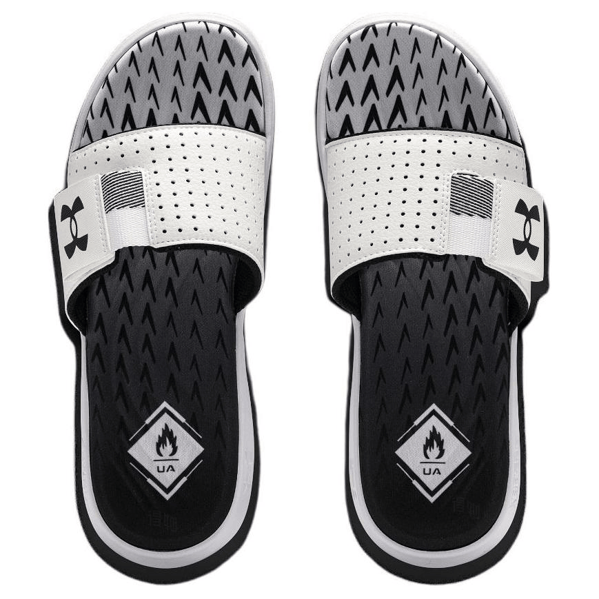 Under Armour Slides Black White — фото 3