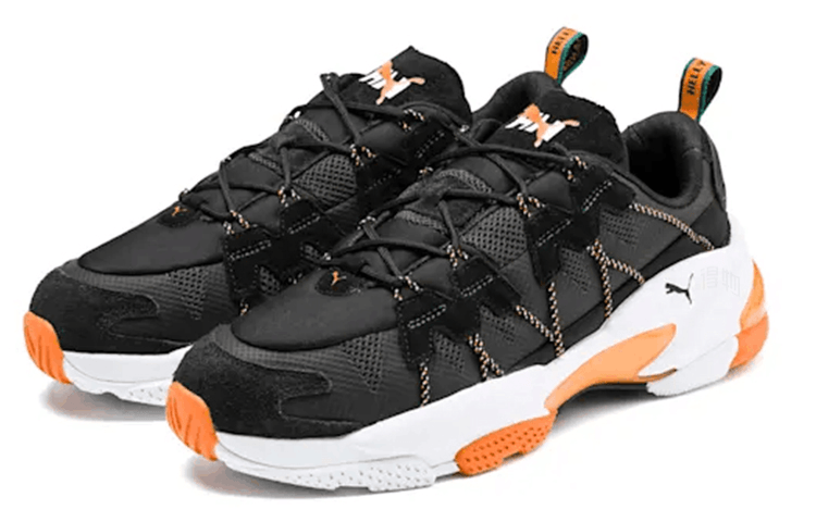 Puma HELLY HANSEN x PUMA Retro Sneakers Black White Orange — фото 2