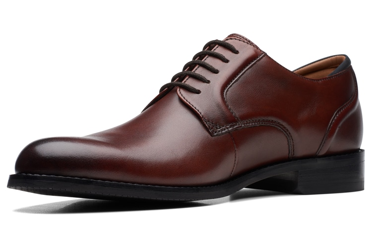 Clarks Brown Business Leather Shoes — фото 1