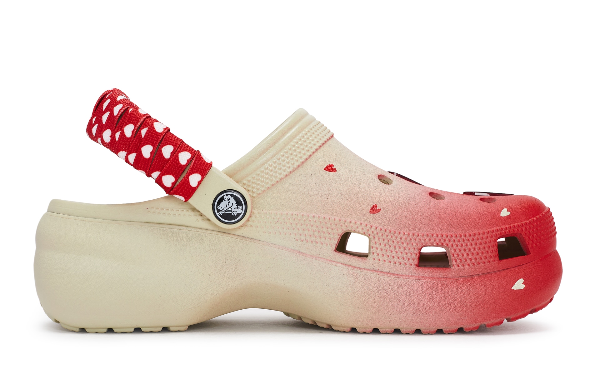 Crocs Classic Platform Clog Velvet Red Heart — фото 2