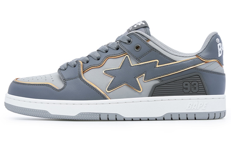 A BATHING APE SK8 Grey White