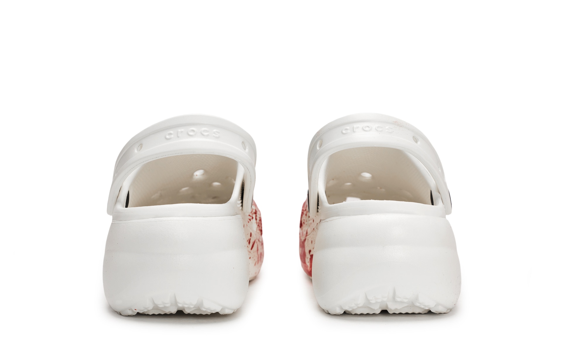 Crocs Classic Platform Clog White Red — фото 4