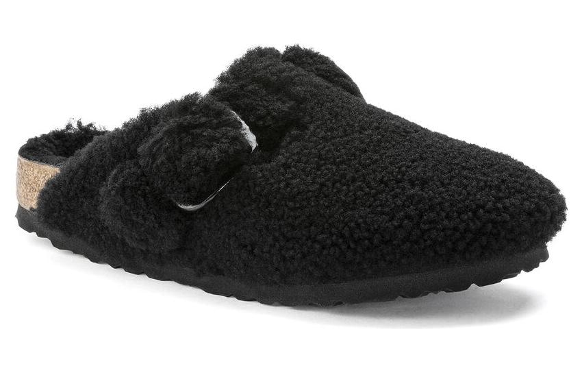 Birkenstock Clog Wool Shearling Black Narrow — фото 1
