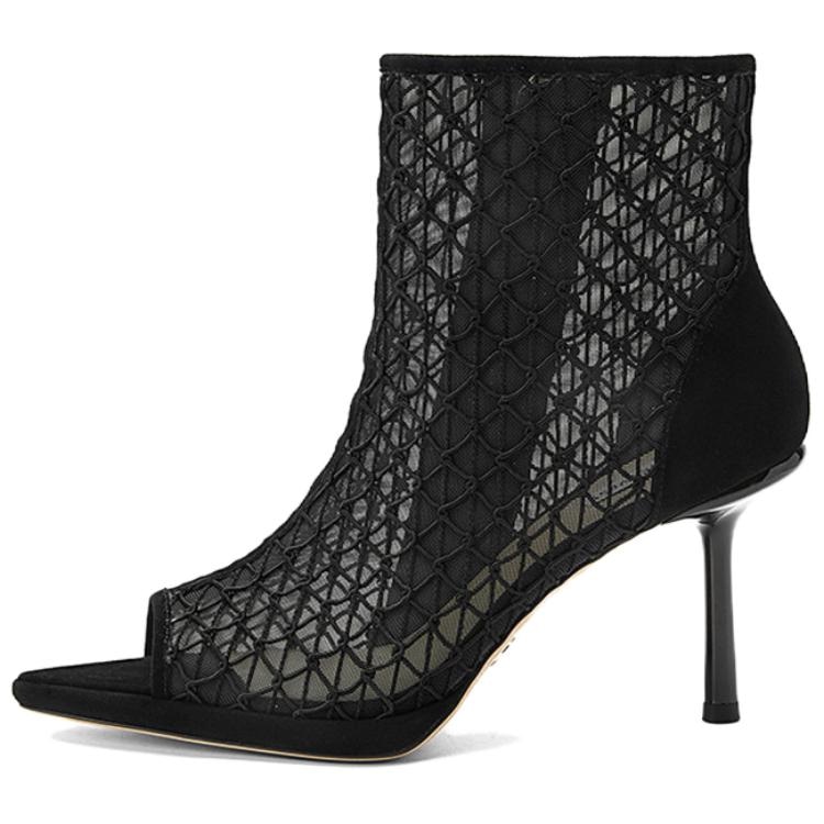 NINE WEST/玖熙 Nine West Lace Mesh Peep Toe Bootie 9cm