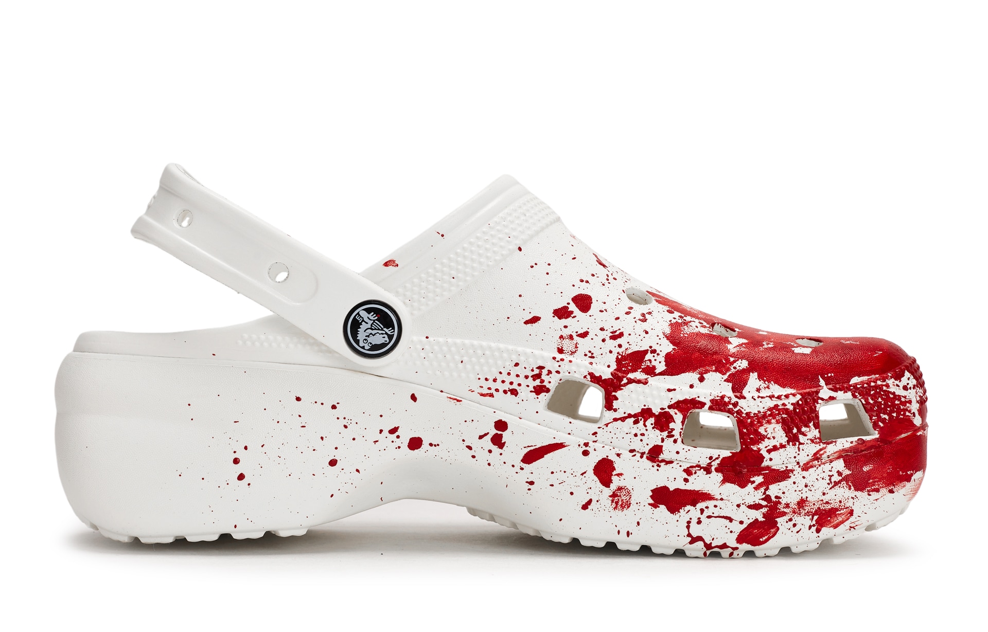 Crocs Classic Platform Clog White Red — фото 2