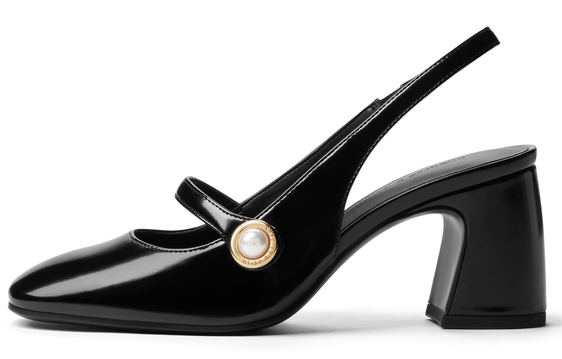 Charles&Keith CHARLESKEITH ck PU 7cm WhiteBlack Box — фото 5