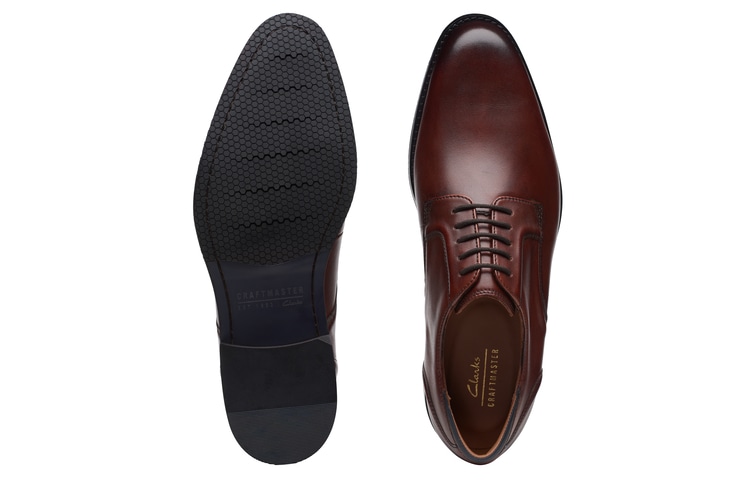 Clarks Brown Business Leather Shoes — фото 2