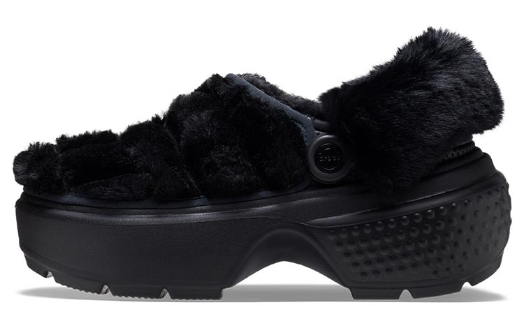 Crocs Snow Lodge Fuzz Clog Black