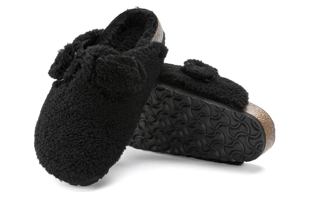 Birkenstock Clog Wool Shearling Black Narrow — фото 4