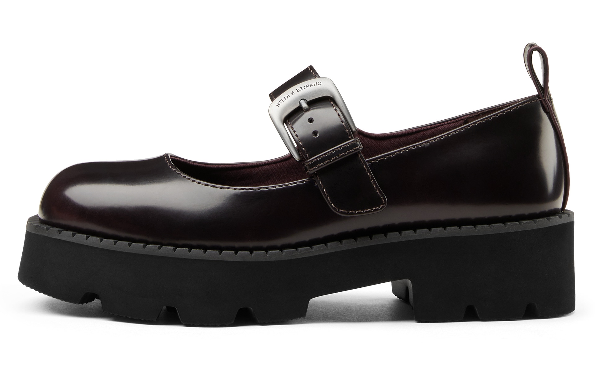 Charles&Keith CHARLESKEITH ck 4.4cm Black BoxBurgundy — фото 5