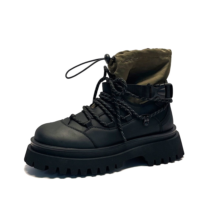 JIPOSEN纪珀森 JIPOSEN Short Boots Military Green