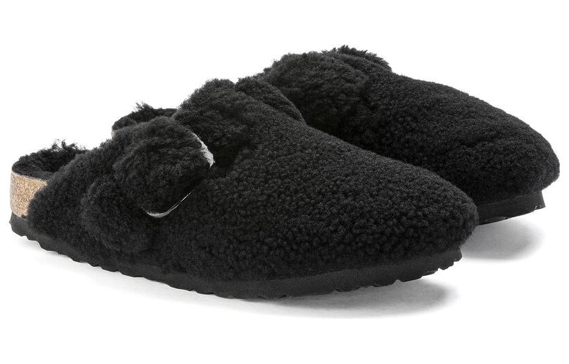 Birkenstock Clog Wool Shearling Black Narrow — фото 2