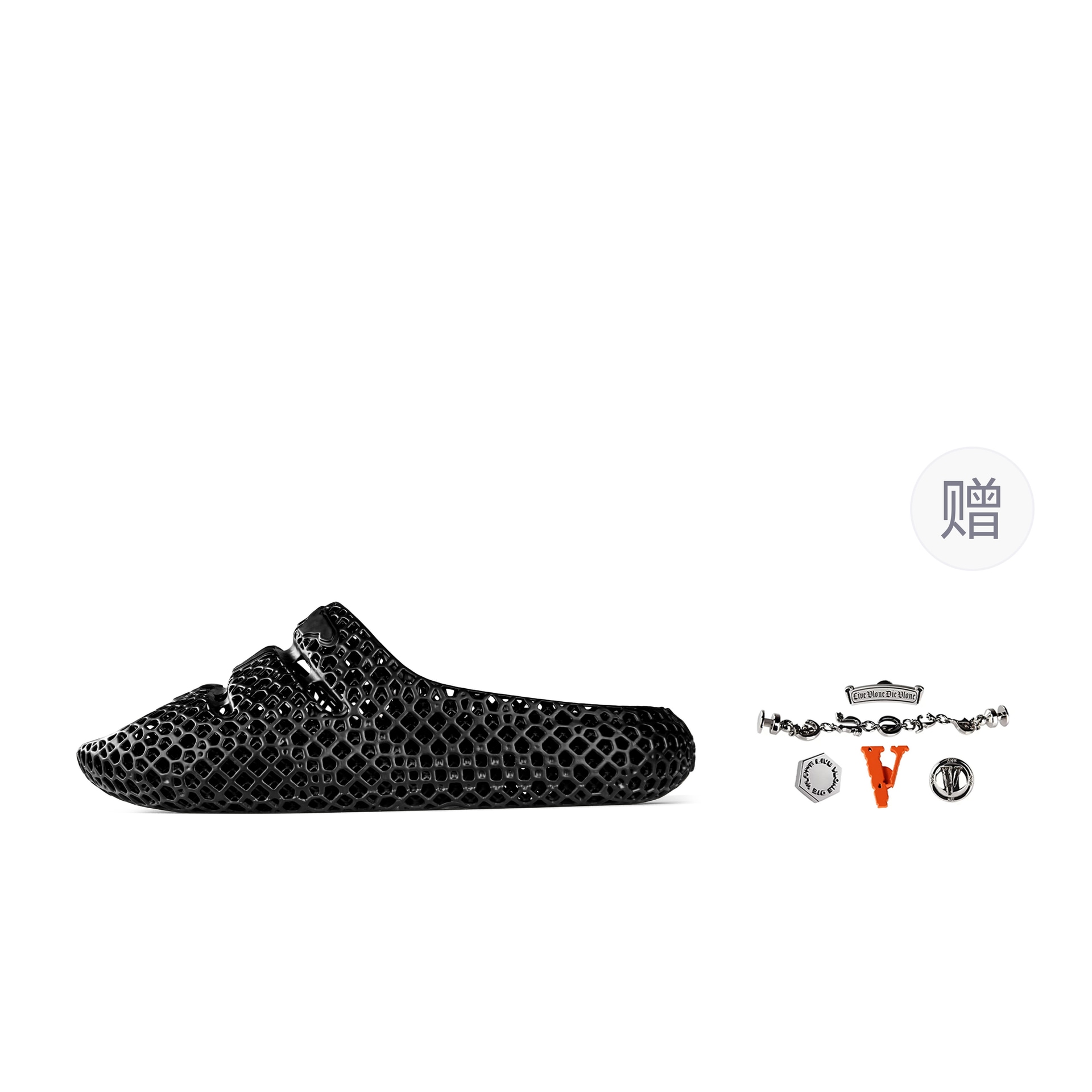Vlone 3D Printed Slides Black — фото 8