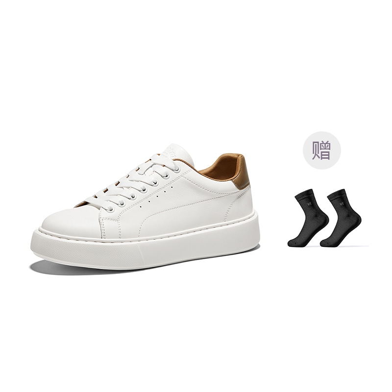 Hautton Jeans Hautton White Brown Sneakers — фото 6