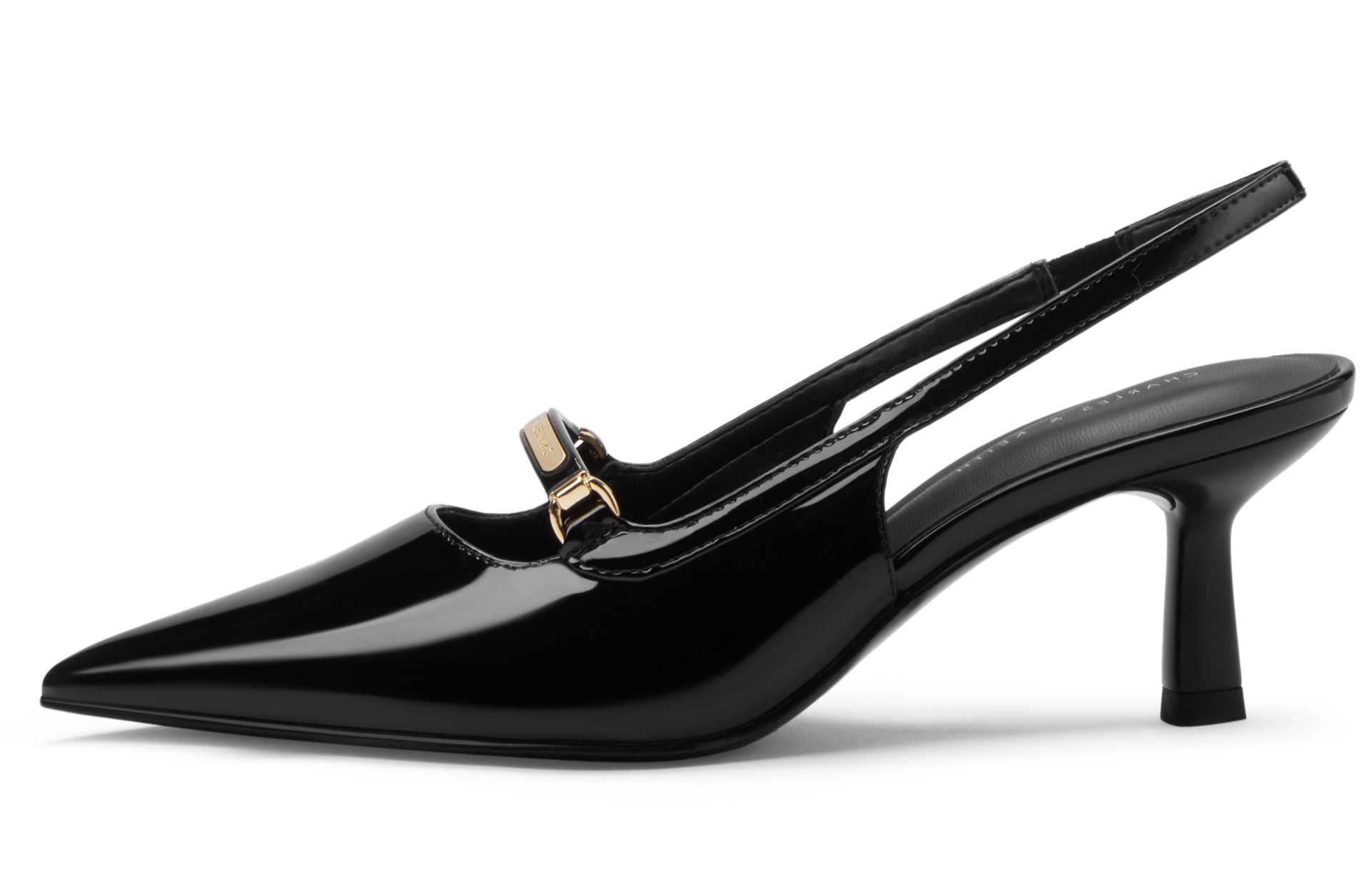 Charles&Keith Charles & Keith Pointed Toe Metal Detail Heels