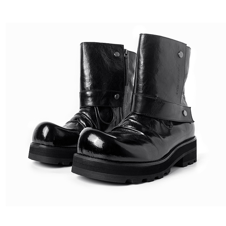 HUANXIANGZHE Huanzhe Black Platform Boots — фото 2