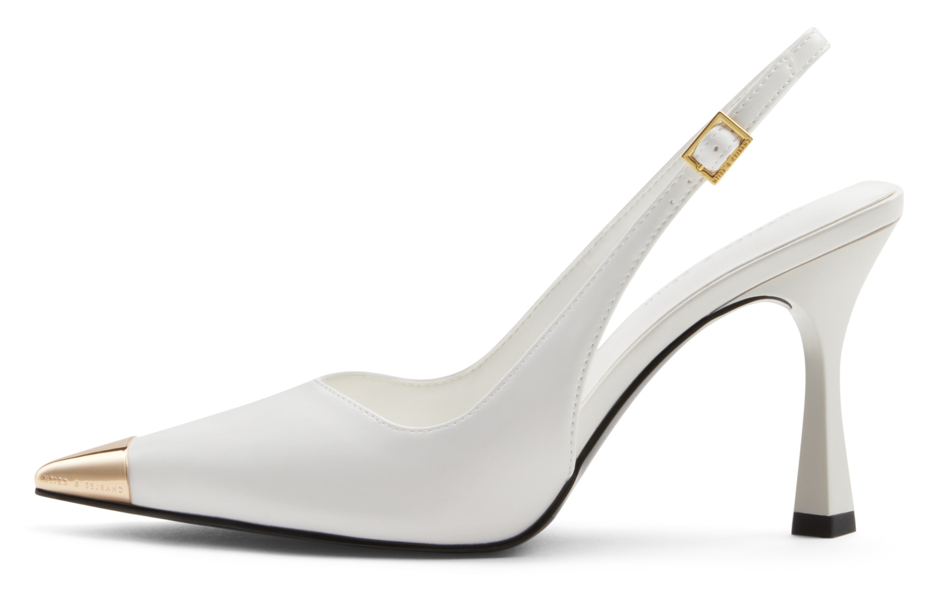 CHARLES&KEITH Charles & Keith PU Pointed Toe Heeled Sandals