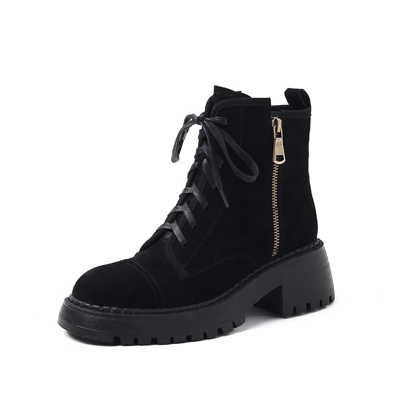 Yeezyy Reezy Yeezy Reezy Suede Retro Round Toe Chelsea Boots Women