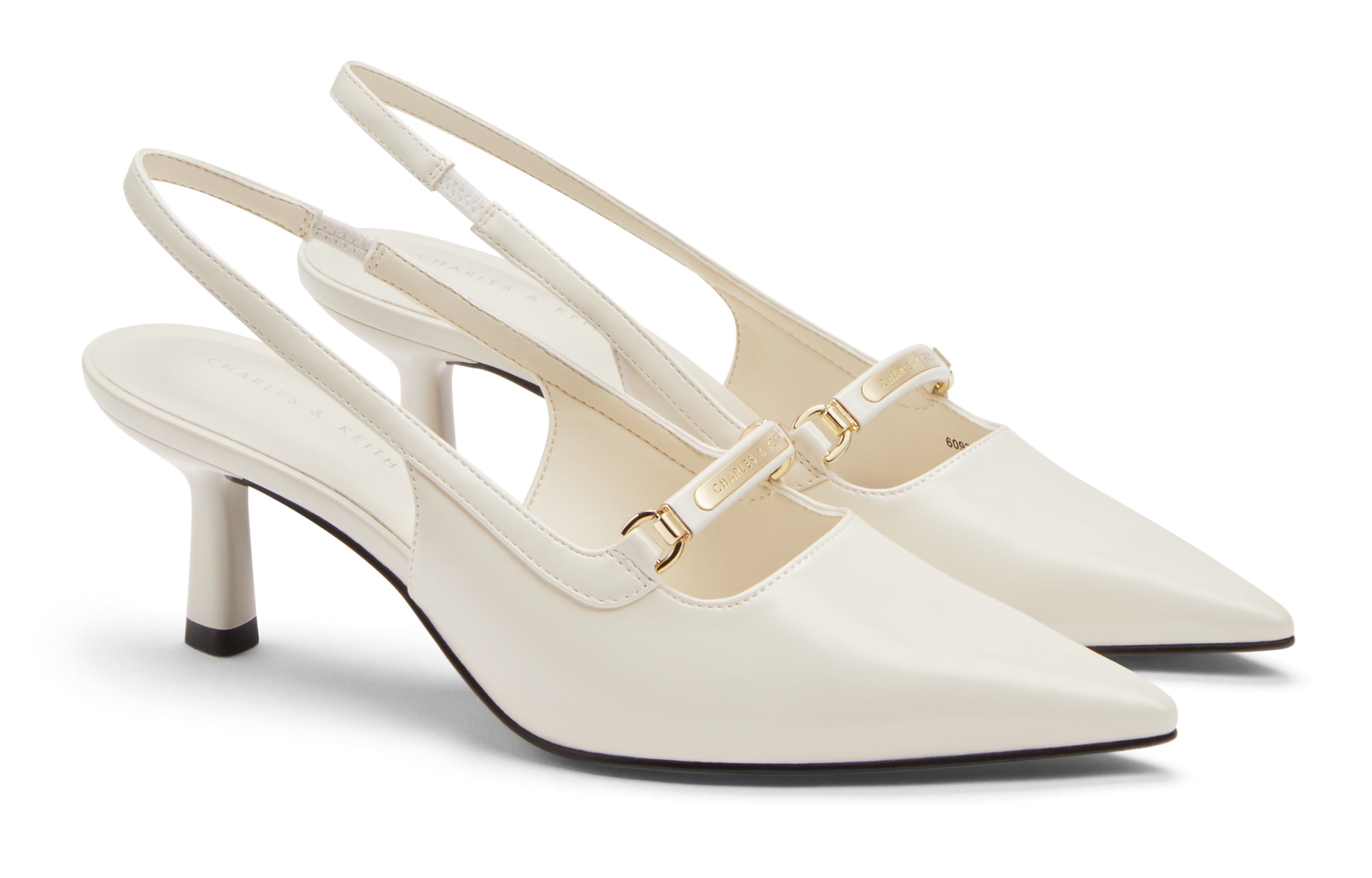 Charles&Keith Charles & Keith Pointed Toe Metal Detail Heels